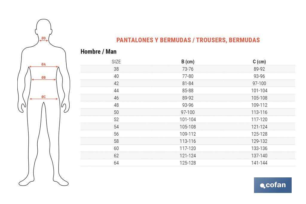 Calças De Trabalho | Flex | Modelo Jano | Regular Fit | Composição 97,76% Algodão e 2,24% Elastano | Cor Azul Marinho/Preto - Cofan