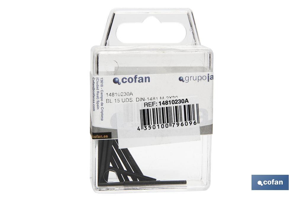 DIN 1481-Flexible Spannstifte. Standard Blister - Cofan