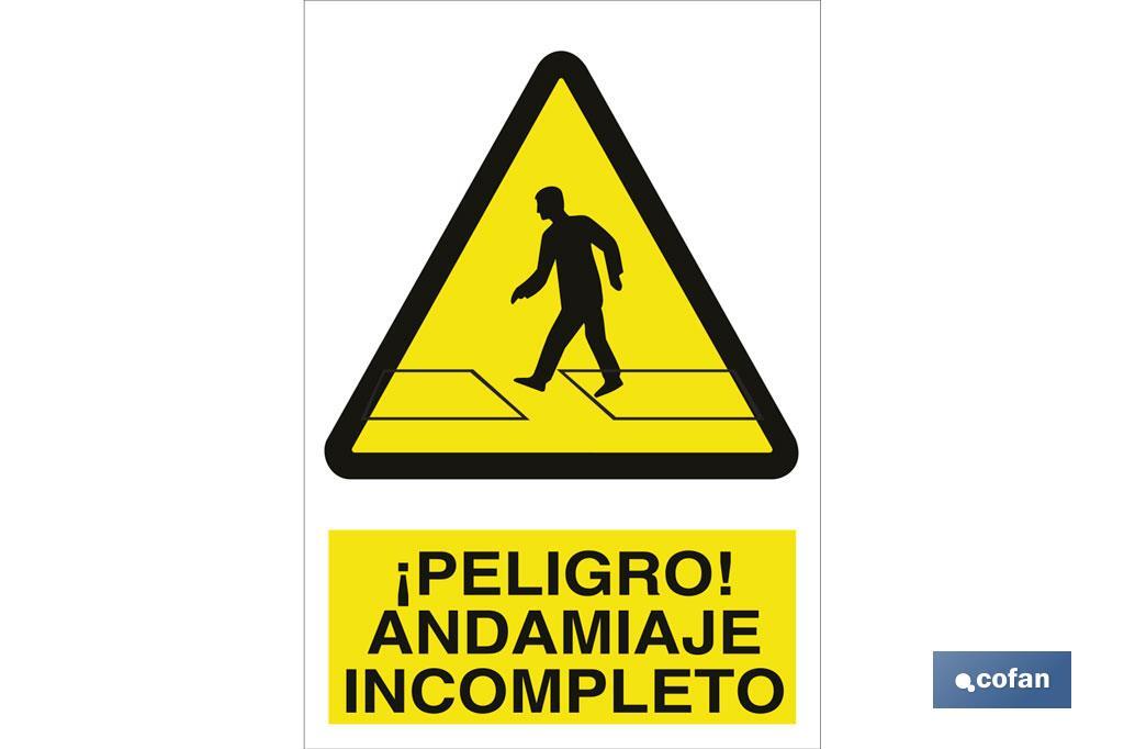 ¡Peligro! andamiaje incompleto - Cofan