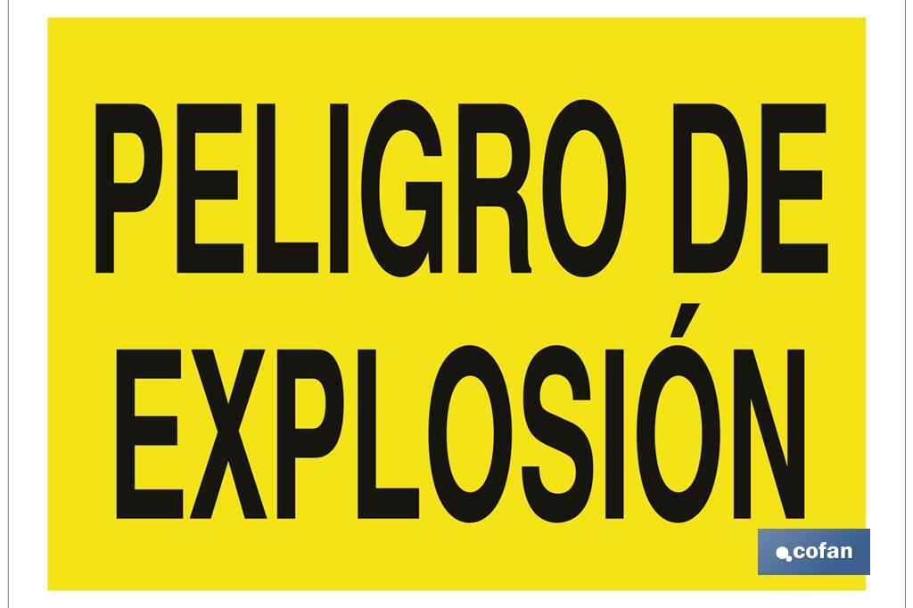 Vorsicht! Explosionsgefährliche Stoffe - Cofan