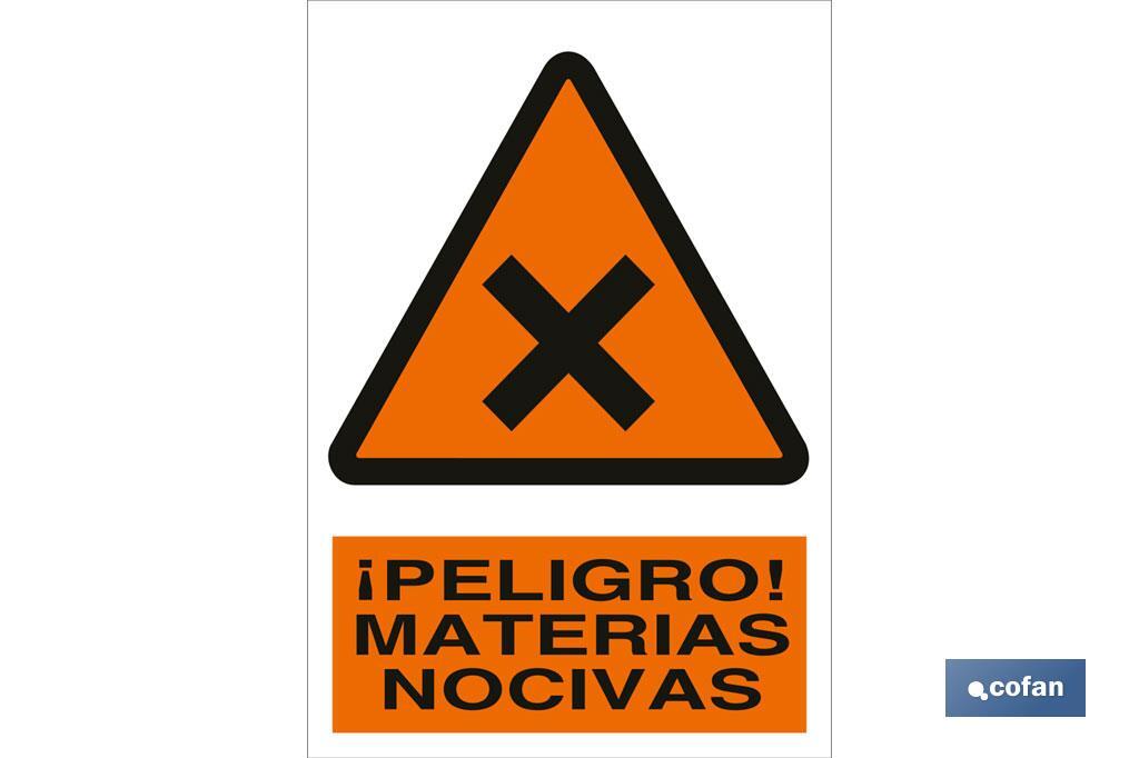 ¡Peligro! materias nocivas - Cofan