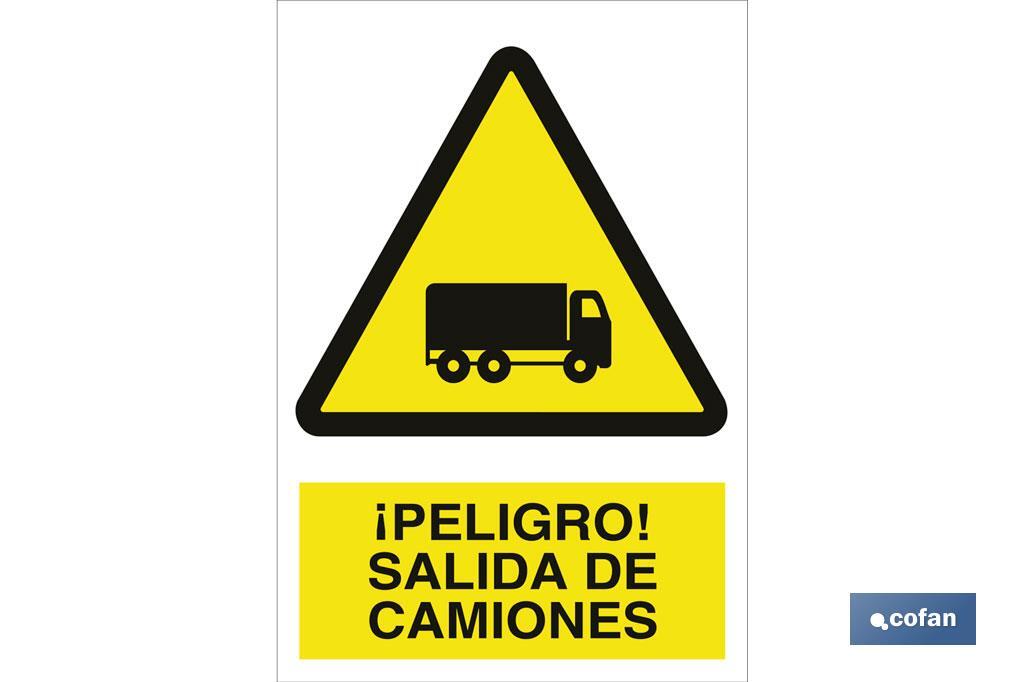 ¡Peligro! salida de camiones - Cofan