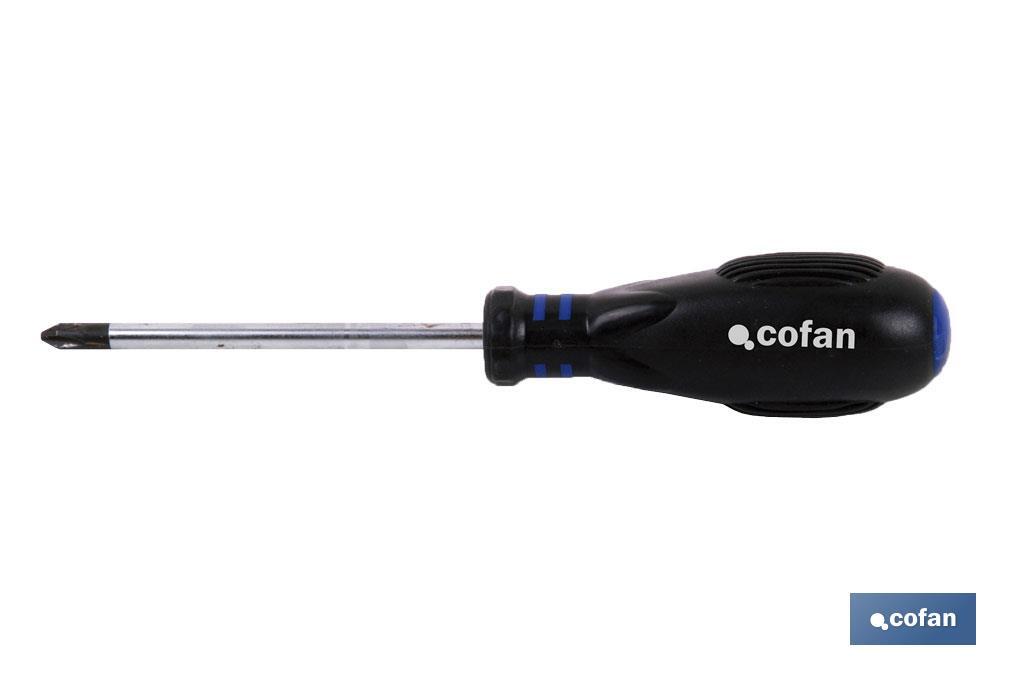 Phillips screwdriver | With endcap | Available tip from PH0 to PH3 - Cofan