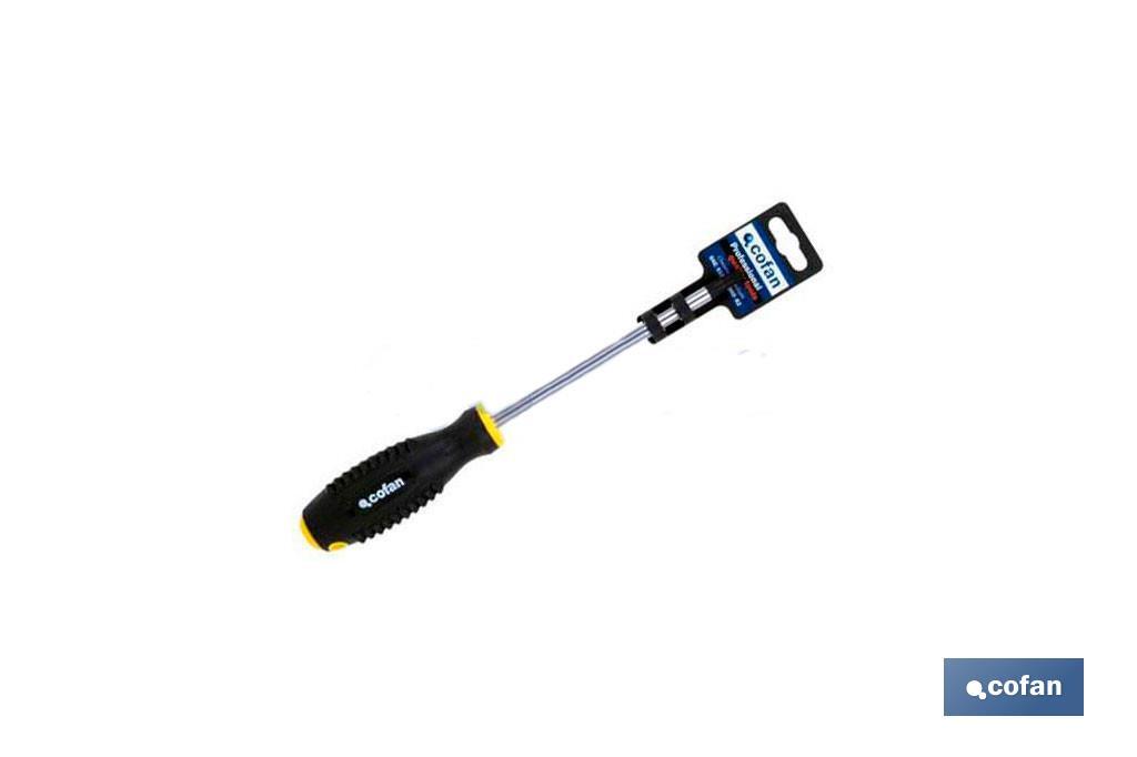 Phillips screwdriver with hexagonal ferrule | DIN ISO 8764-1 | Confort Plus Model | Available sizes from PH1 to PH3 - Cofan