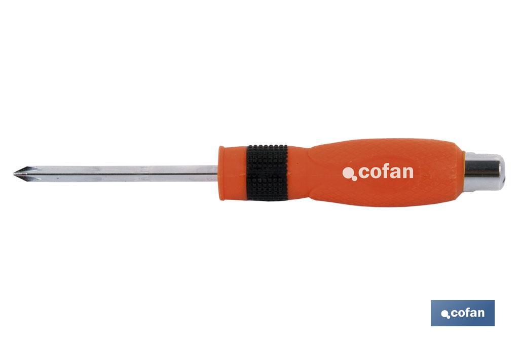 Phillips screwdriver | Impact screwdriver | Available tip in PH1, PH2 and PH3 - Cofan