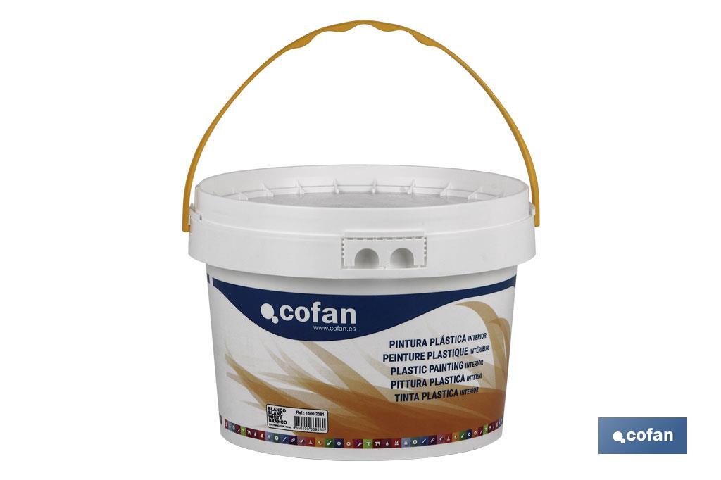 Interior Plastic Paint | White | 5kg, 10kg or 20kg container - Cofan