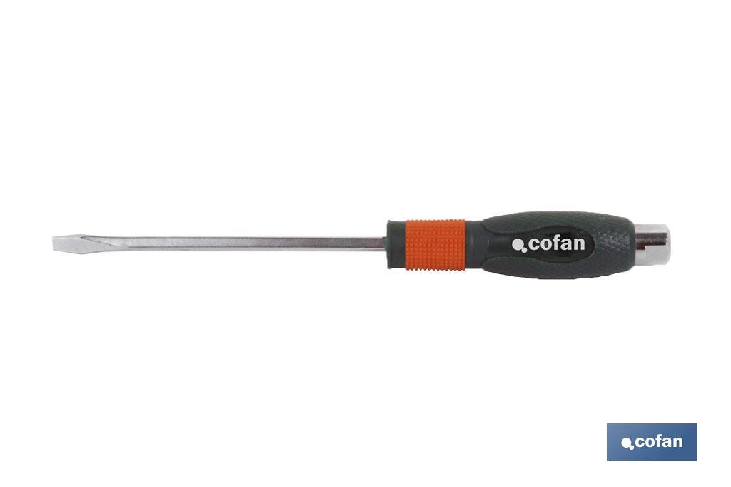 Destornillador plano | De impacto o golpeo | Con huella plana de SL-4 hasta EL-9,5 mm - Cofan