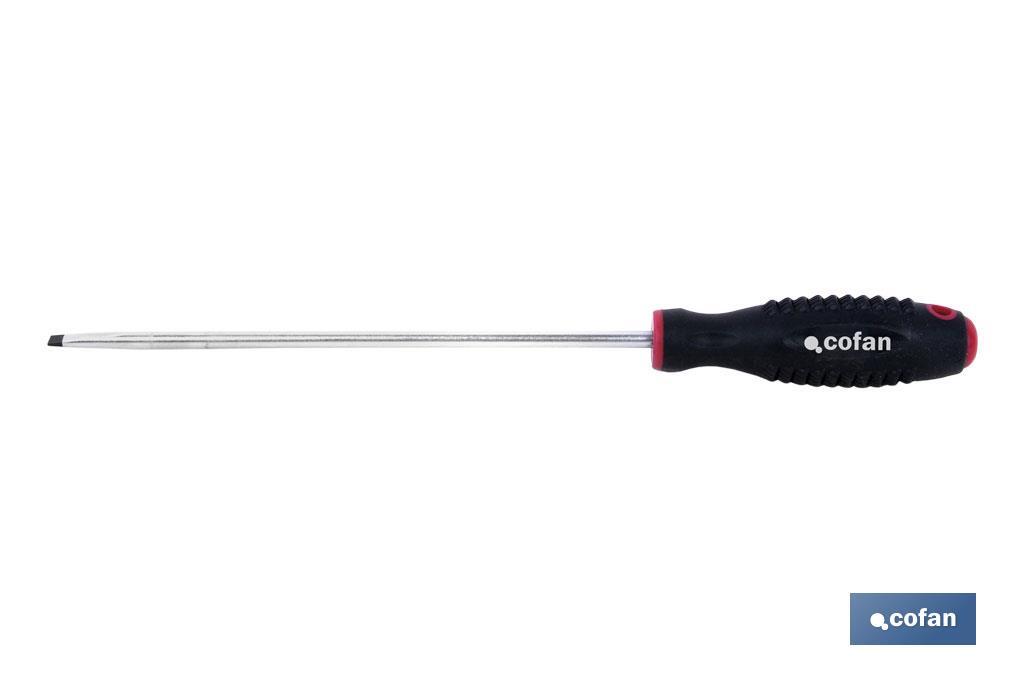 Slotted screwdriver for electricians and mechanics | Confort Plus Model | Available screw heads from SL 3mm to SL 6mm - Cofan