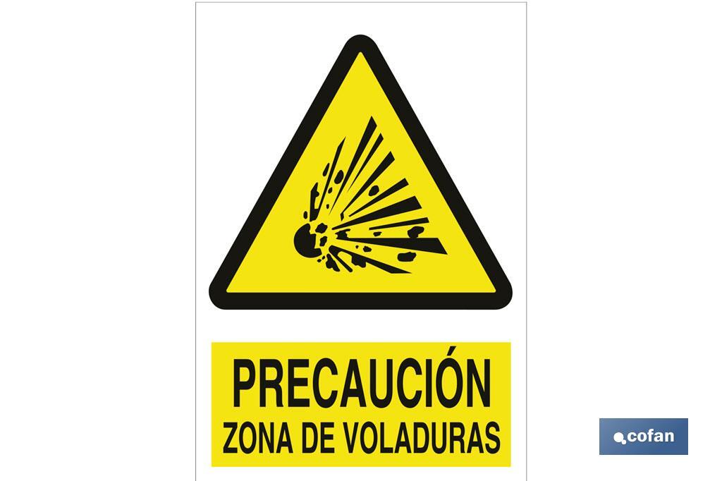 Caution, blasting area - Cofan