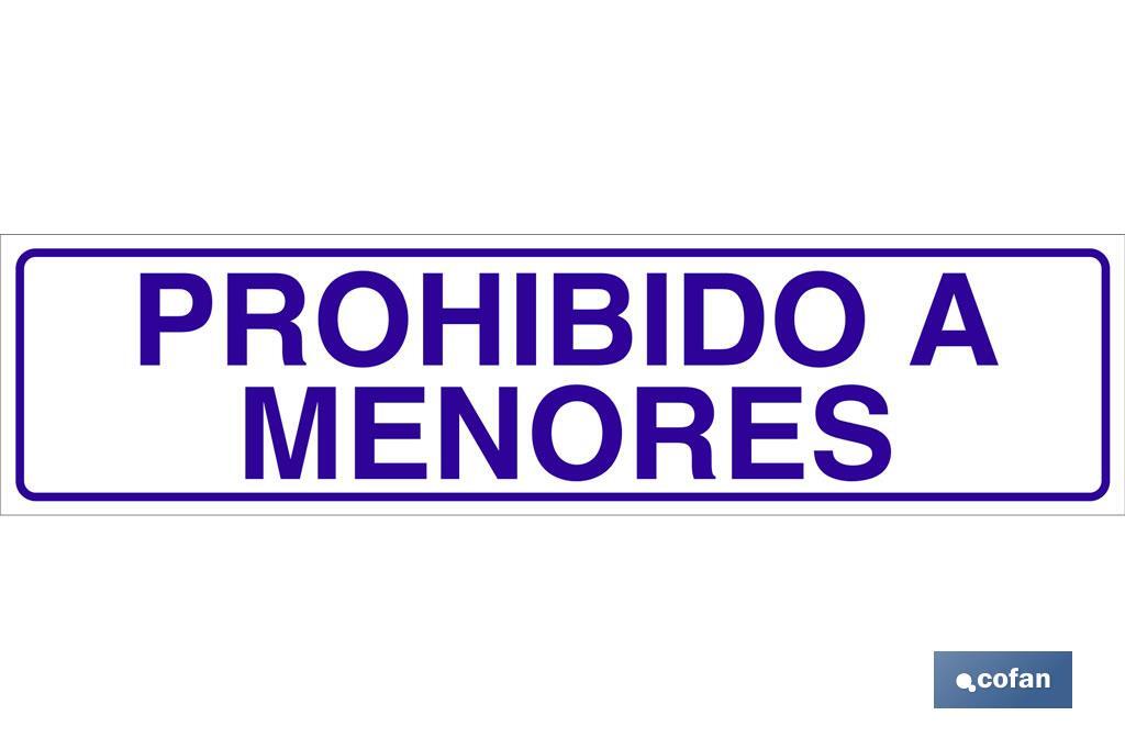 Prohibido a menores - Cofan