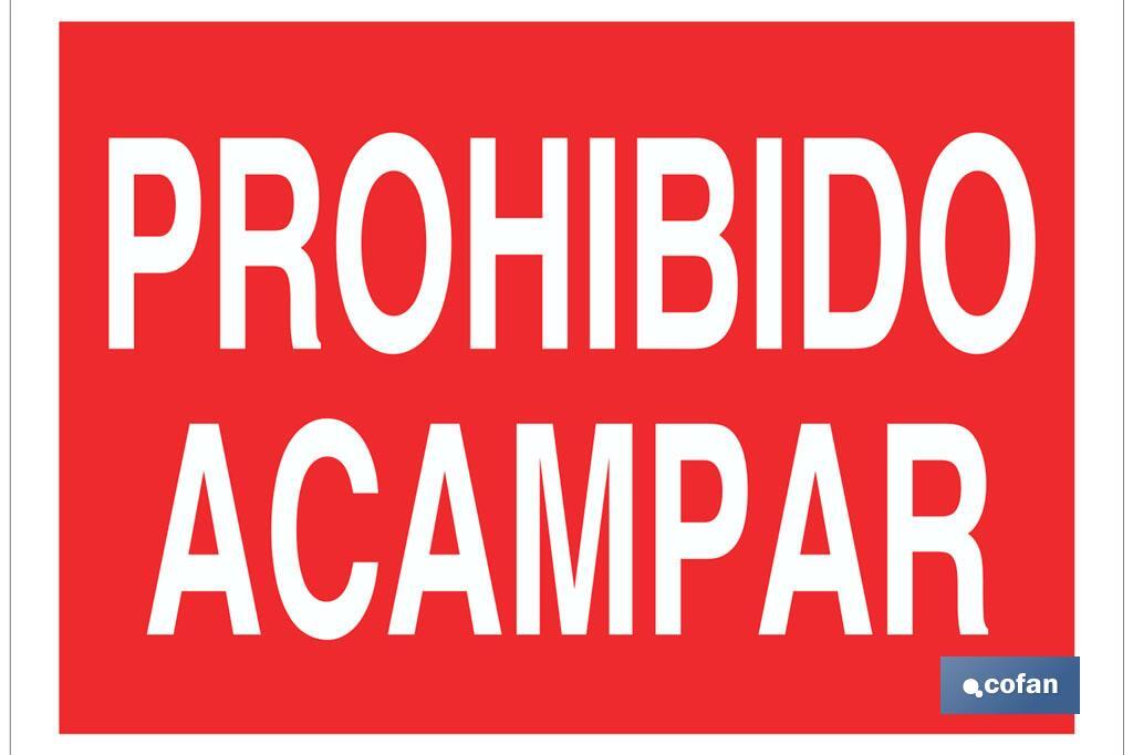 Prohibido acampar - Cofan