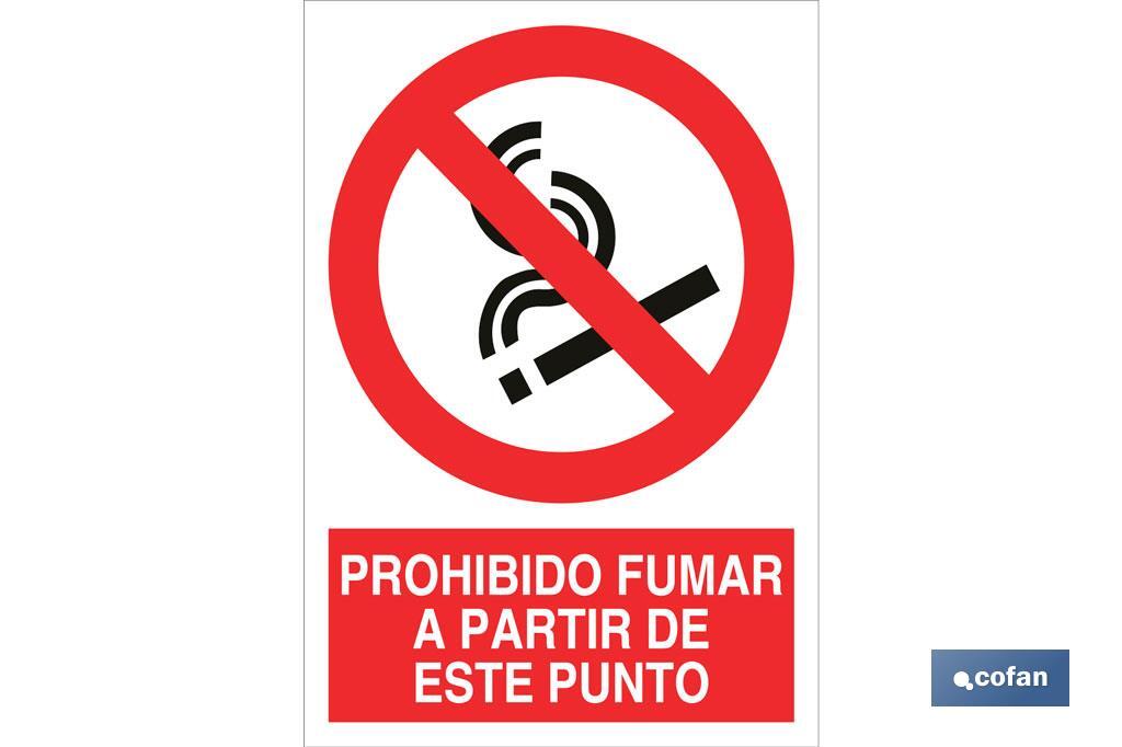No smoking from this point - Cofan
