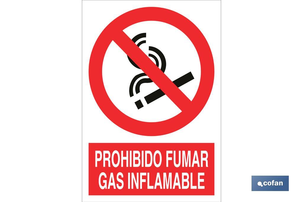 No smoking, flammable gas - Cofan