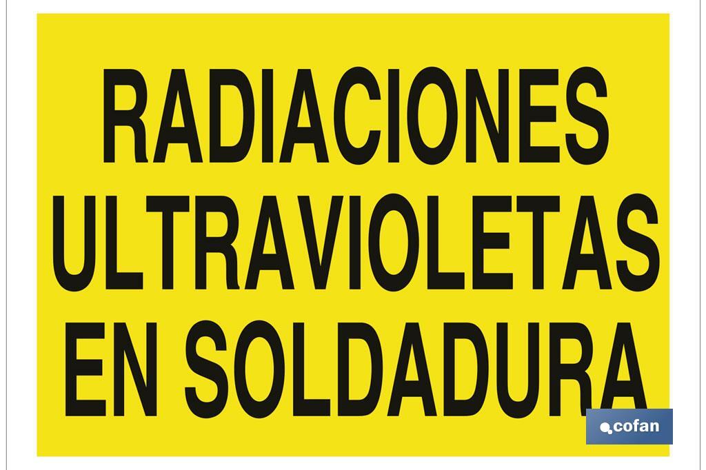 Radiaciones ultravioletas en soldadura - Cofan