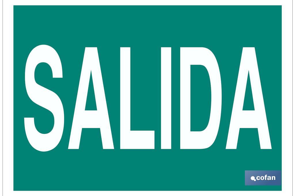 Señal "Salida" - Cofan