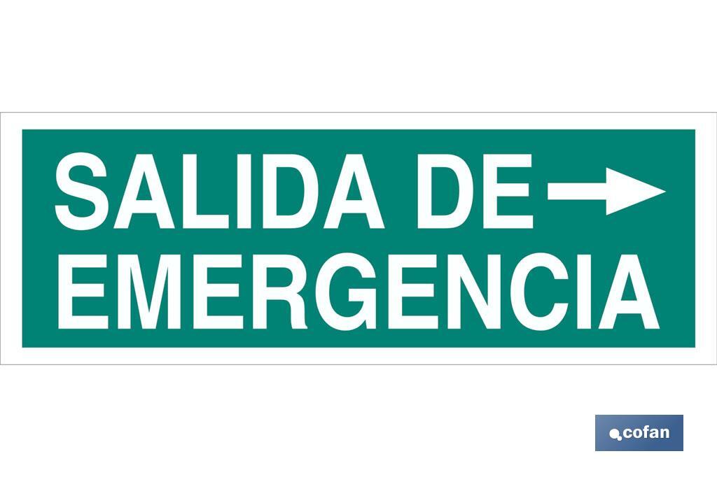 Salida de Emergencia Texto - Cofan