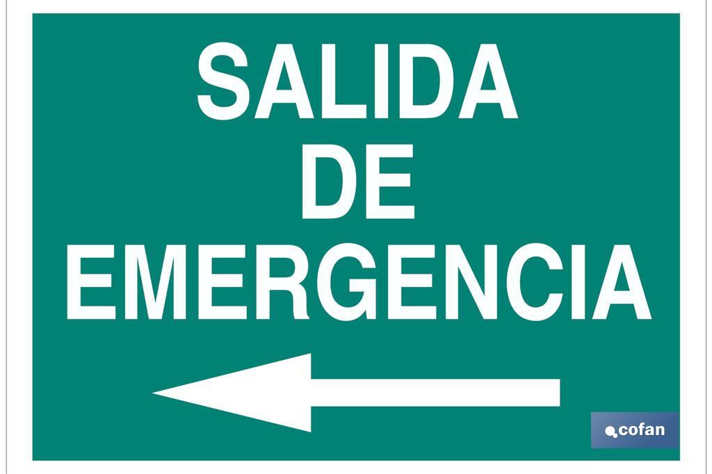 Salida de Emergencia Texto - Cofan