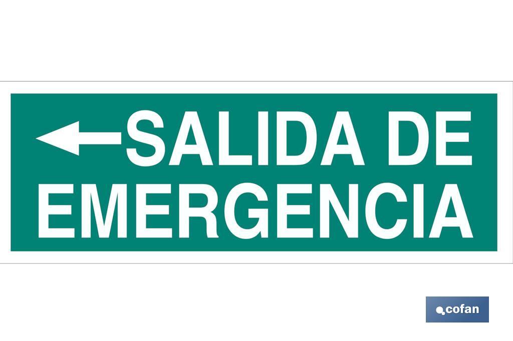 Salida de Emergencia Texto - Cofan