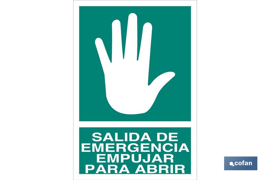 Salida de Emergencia Empujar para Abrir - Cofan