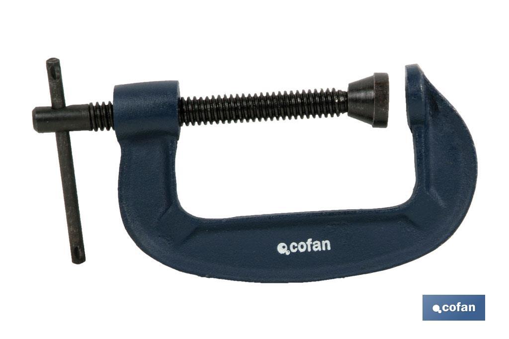 Clamp | G-clamp | Available width from 30 to 83mm | Opening capacity from 50 to 200mm - Cofan