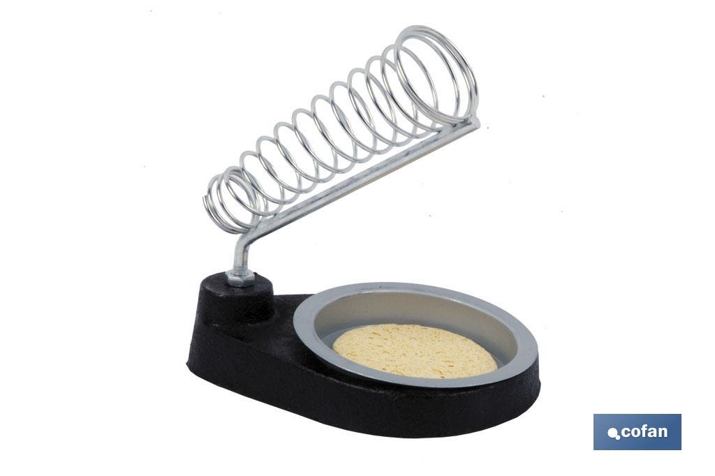 Soldering iron stand | Metallic spring attached to the circular base | Length: 170mm - Cofan