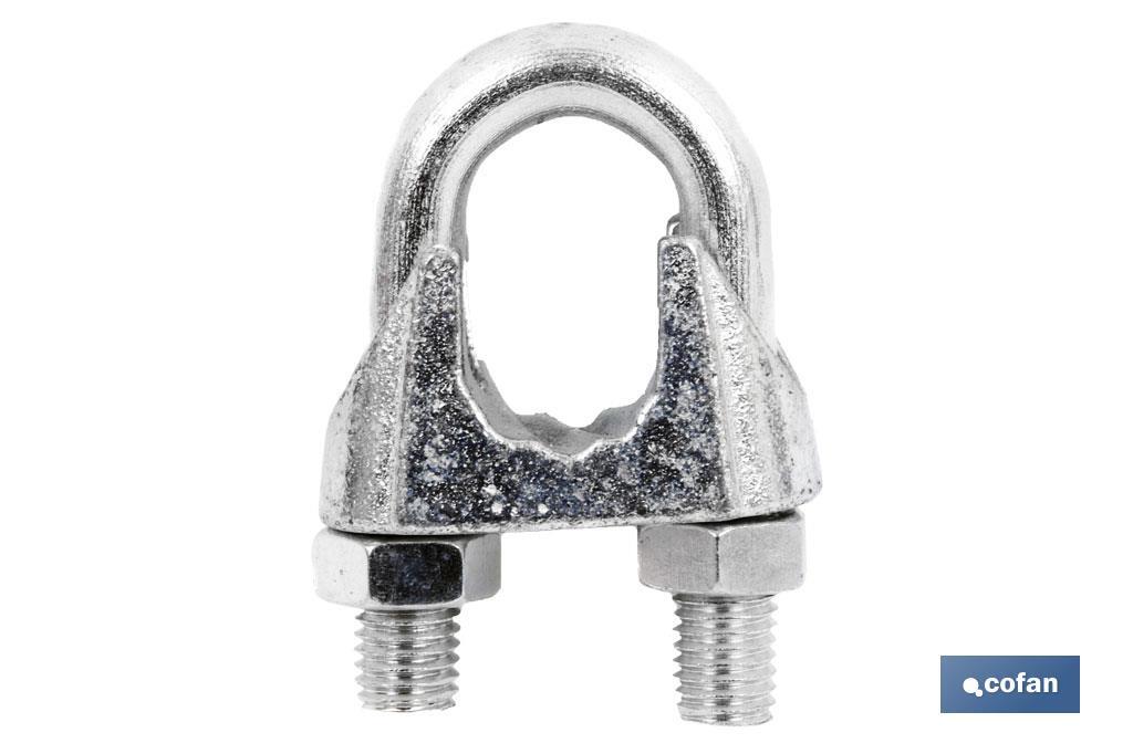 Galvanized DIN-741 wire rope clip - Cofan