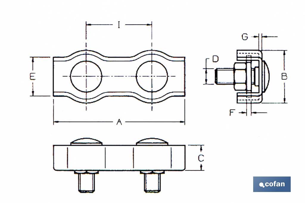 Serre-câbles plat - Cofan