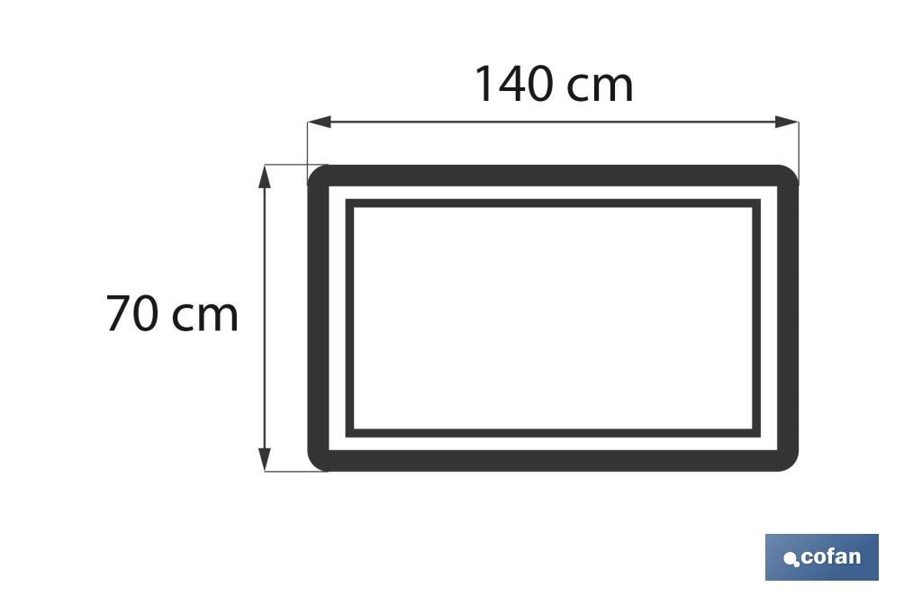 Asciugamano da doccia | Modello Abisinia | Beige | 100% cotone | Grammatura: 580 g/m² | Dimensioni: 70 x 140 cm - Cofan