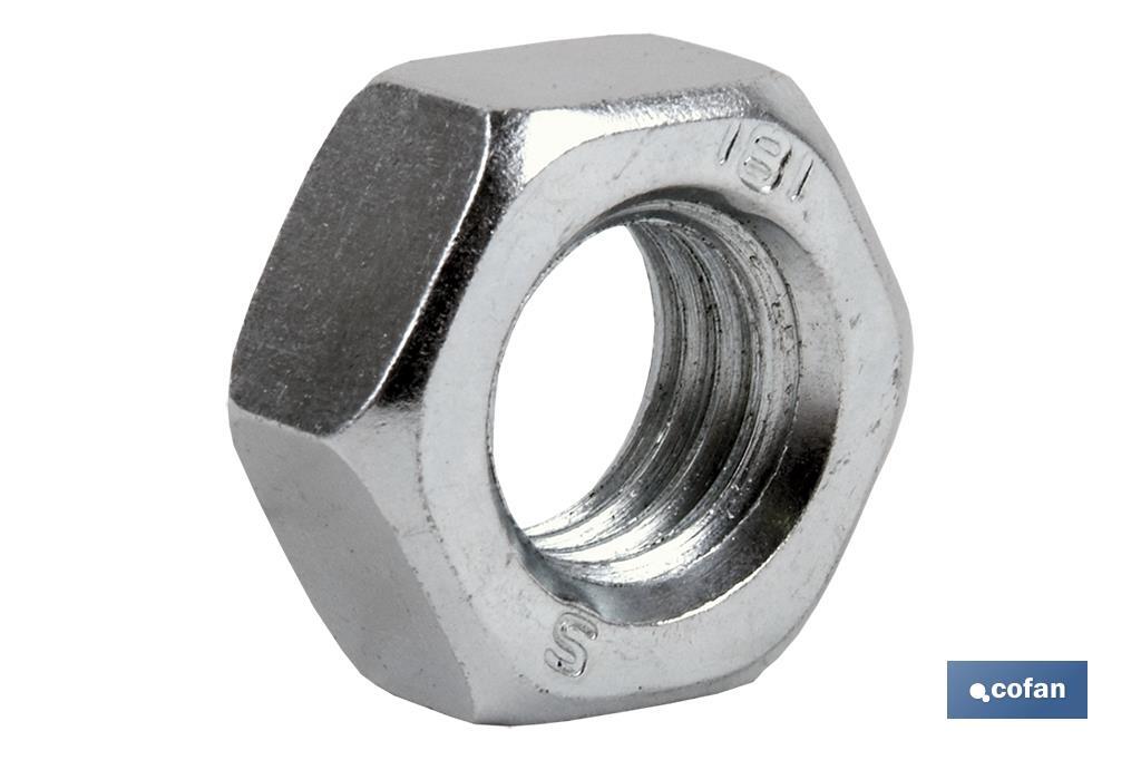 Mushroom head square neck screw + zinc plated steel nut - Cofan