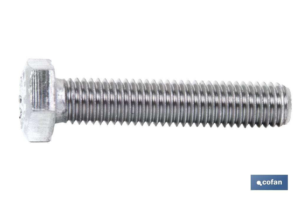 Screw DIN 933 full thread, Stainless Steel A-2 - Cofan