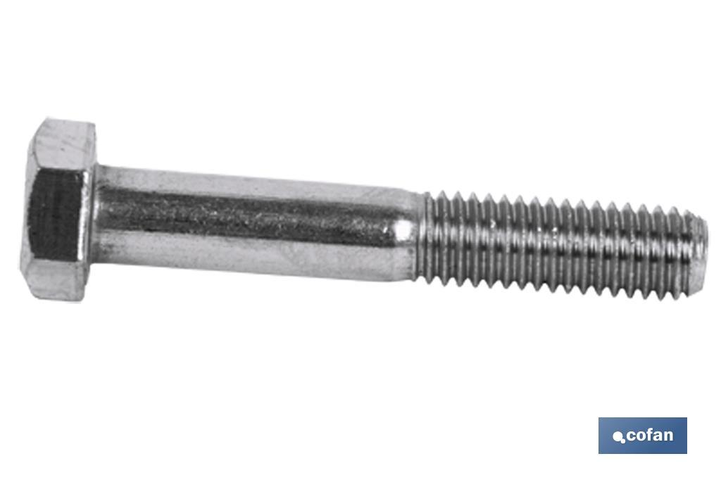 Hexagonal screw partial thread zinc plated - Cofan