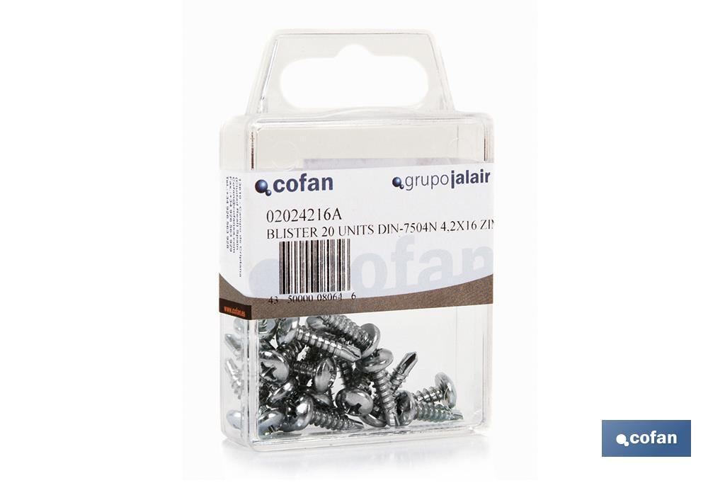 Self-drilling screws with cylindrical head - Cofan