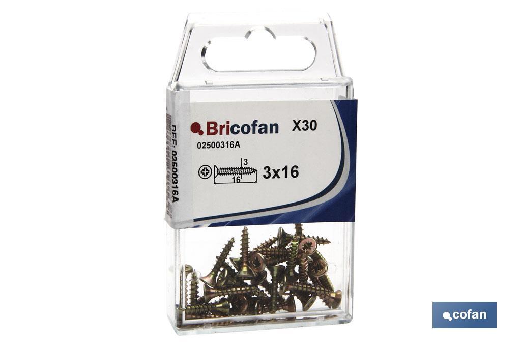 Chipboad screws, DIN-7505A - Cofan