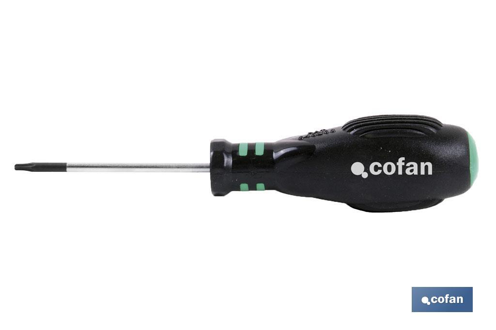 Torx screwdriver | With endcap | Available tip from T8 to T40 - Cofan
