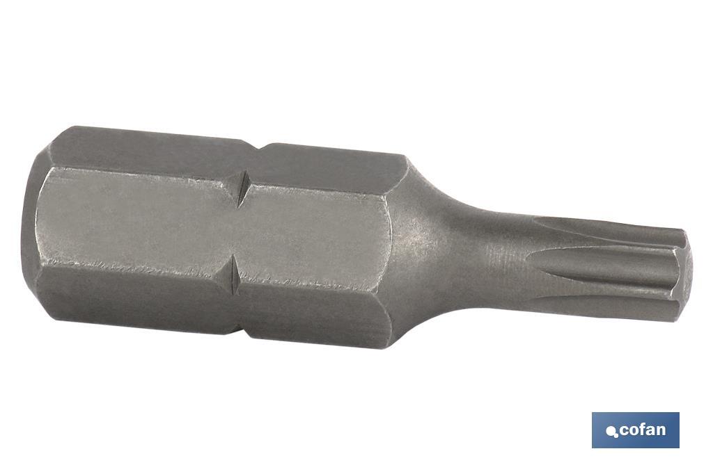 Punta Torx de atornillar de acero | Modelo 5/16" T | Longitud 30 y 75 mm - Cofan