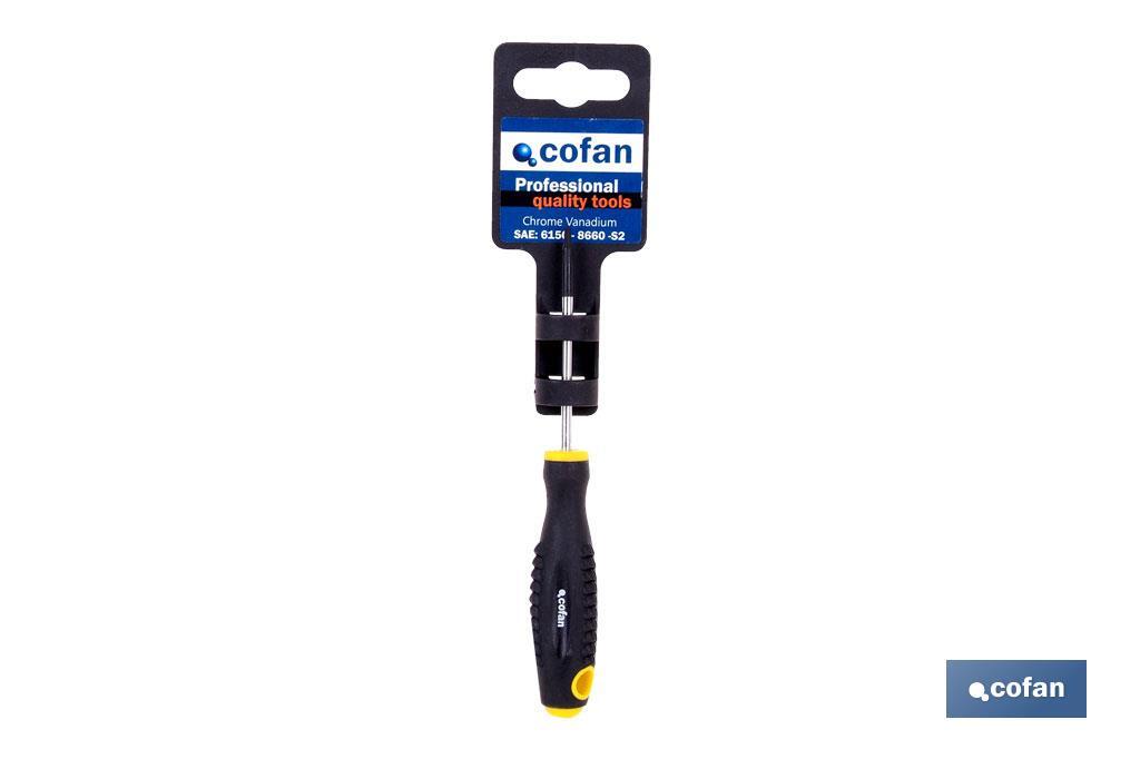 Destornillador Torx DIN 50150 | Modelo Confort Plus | Medidas de huella desde T-6 hasta T-40 - Cofan