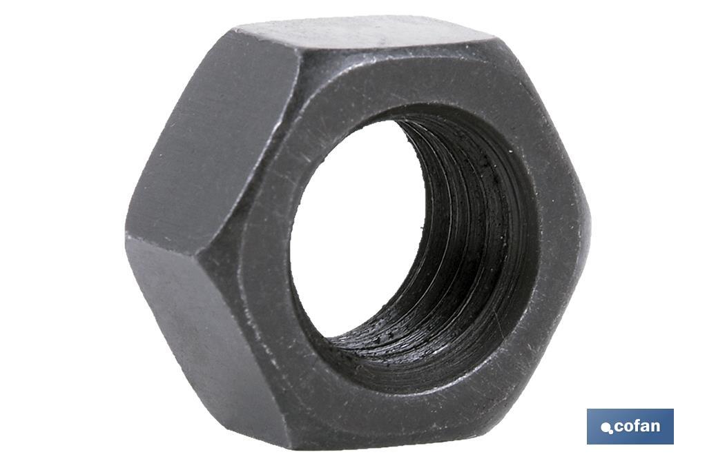 Hexagon nut, black C.8 - Cofan