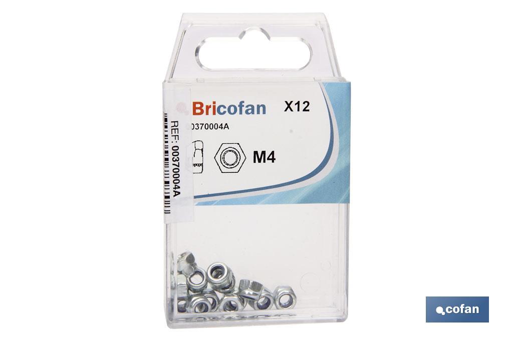 Porcas Hexagonal Auto-bloqueante Nylon Zincado DIN 985 Blíster - Cofan