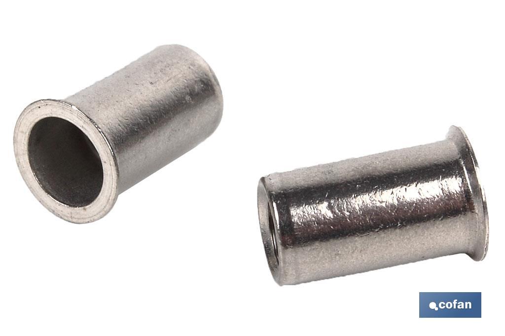 Stainless steel low head rivet nuts - Cofan