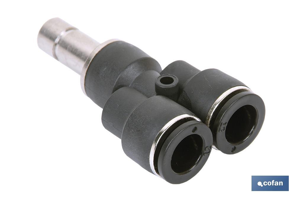 "Y" type connection with straight spike - Cofan