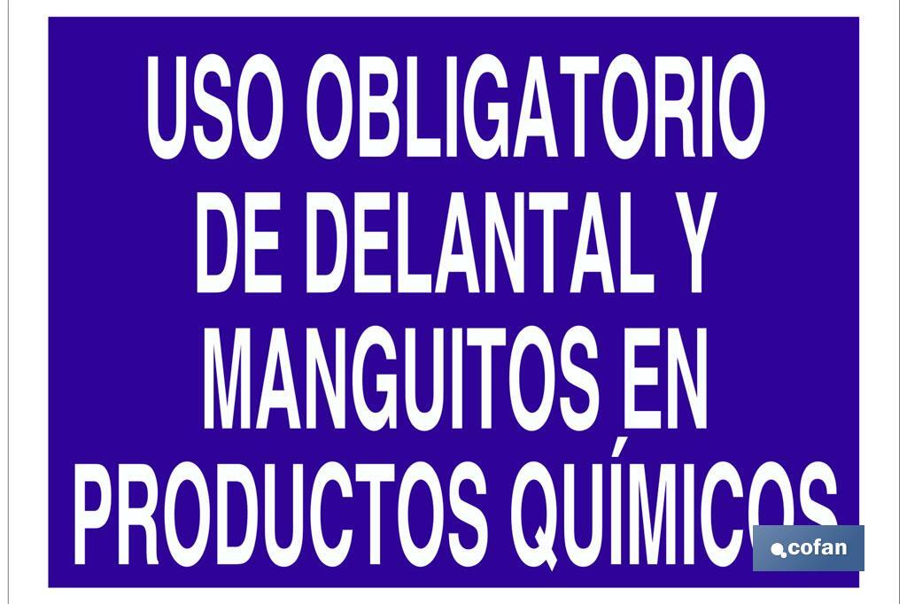 Uso obligatorio de delantal y manguitos en productos químicos - Cofan