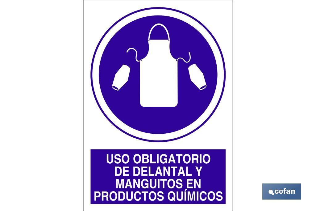 Uso obligatorio de delantal y manguitos en productos químicos - Cofan