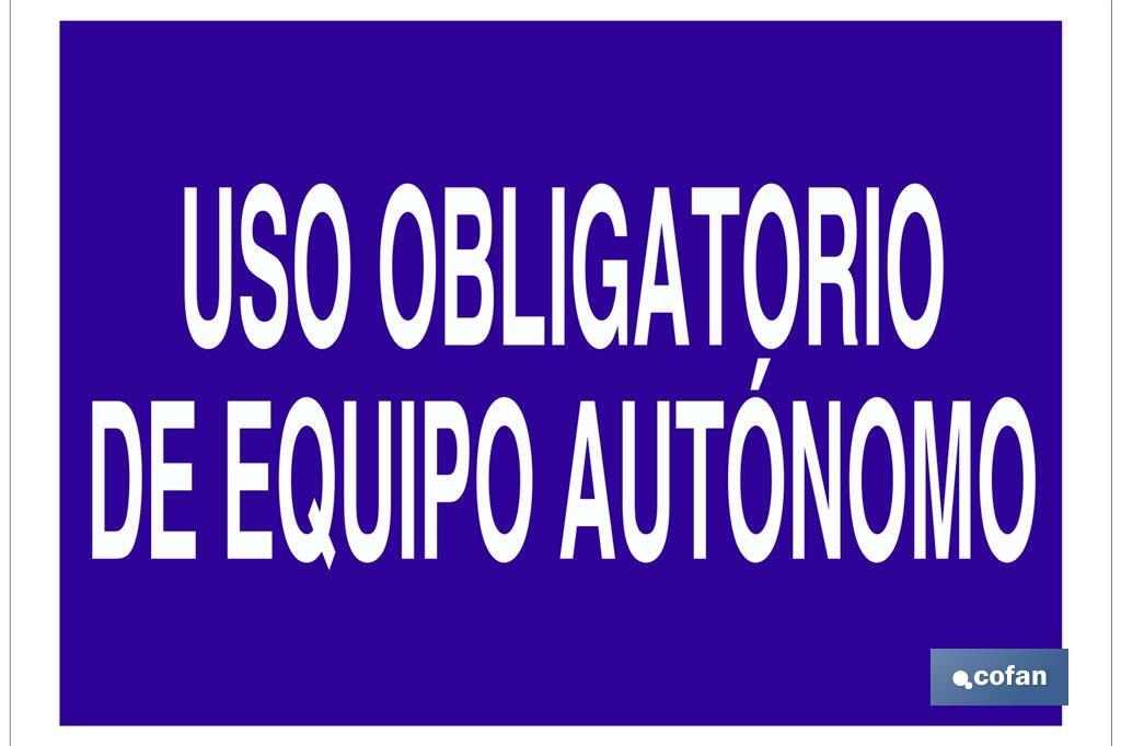 Uso obligatorio de equipo autónomo - Cofan