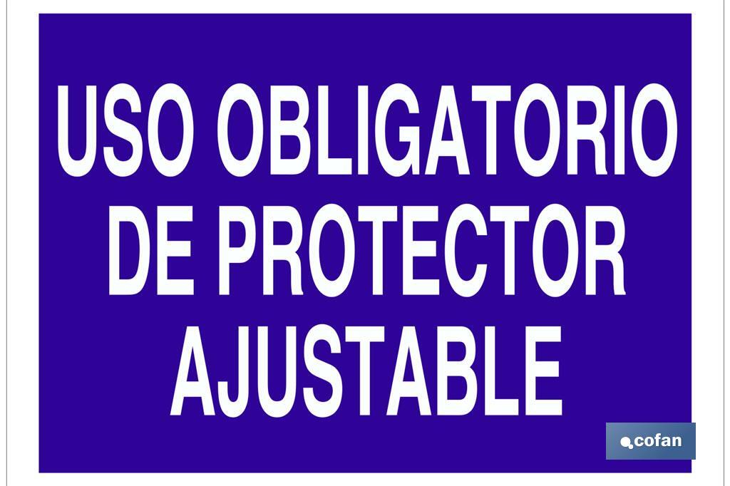 Uso obligatorio de protector ajustable - Cofan