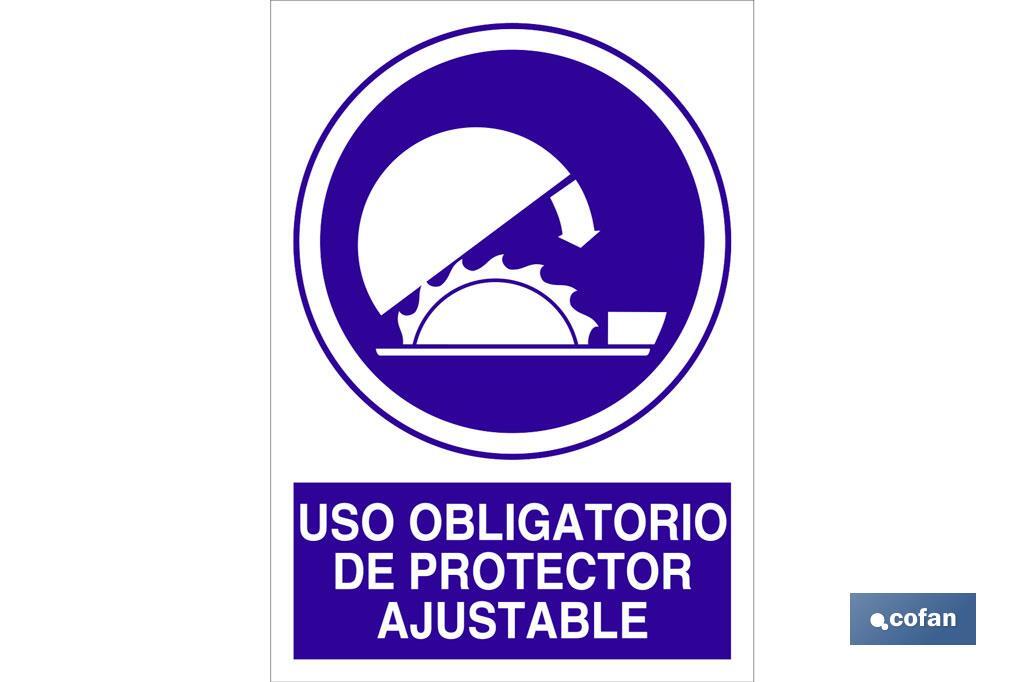 Uso obligatorio de protector ajustable - Cofan