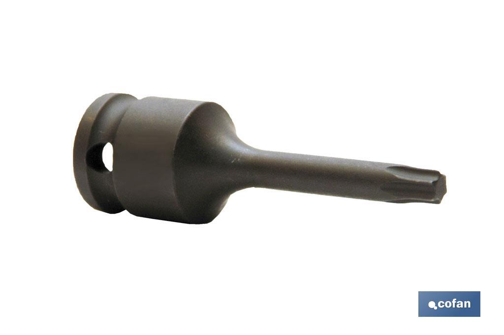 Soquete de impacto macho 1/2" Torx - Cofan