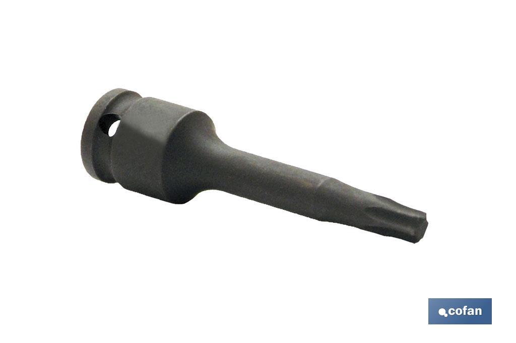 Vaso de impacto macho 1/4" Torx - Cofan