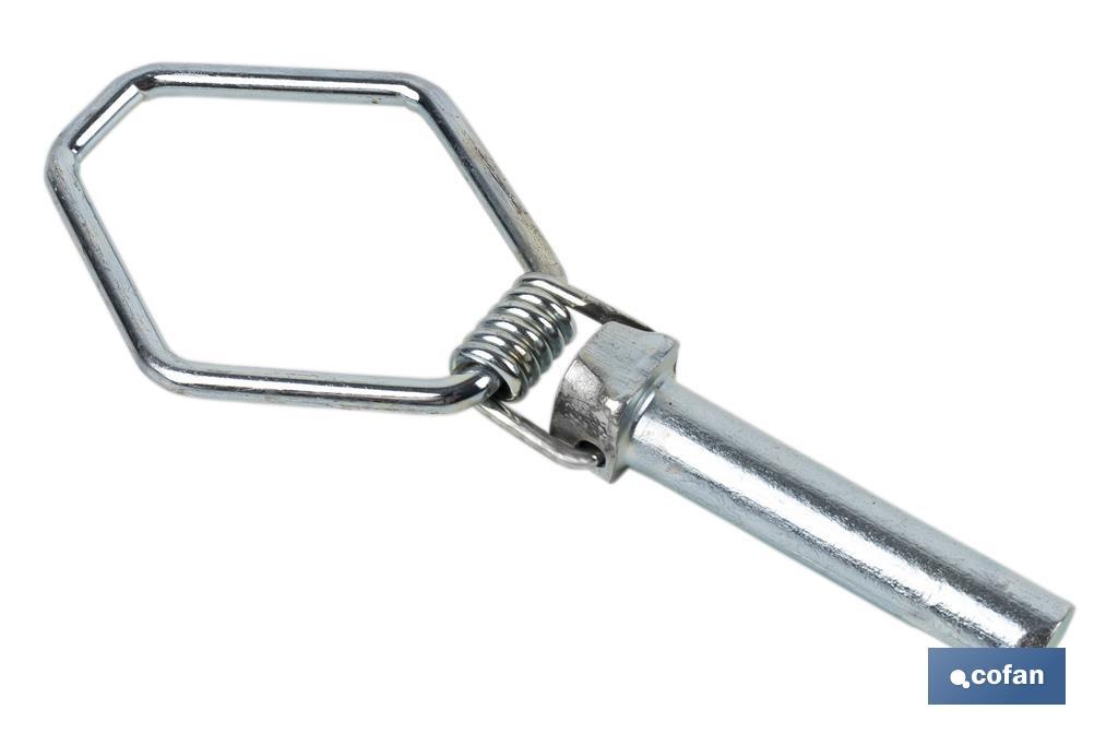 Linch pin with spring | Fastener for implements and agricultural machinery - Cofan