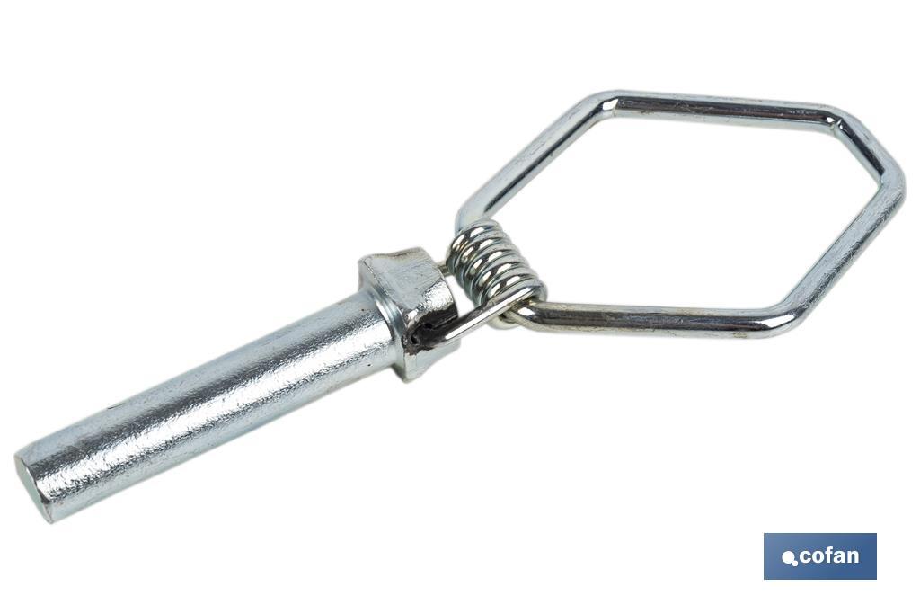 Linch pin with spring | Fastener for implements and agricultural machinery - Cofan