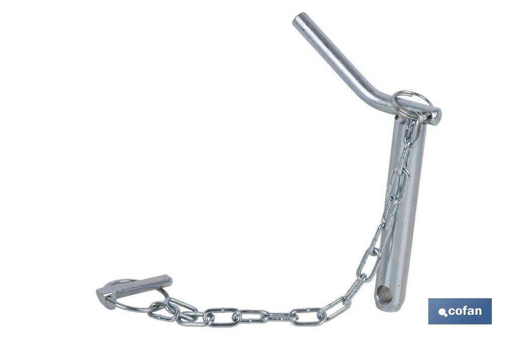 Bent handle hitch pin with chain | Fastener for agricultural machinery - Cofan